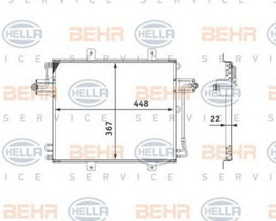 HELLA 8fc351038611 -  Конденсатор, кондиционер