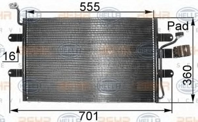 HELLA 8fc351038691 -  Конденсатор, кондиционер