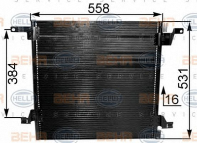 HELLA 8fc351038721 -  Конденсатор, кондиционер