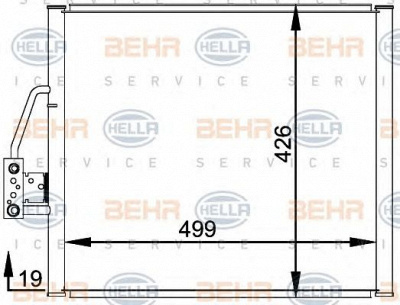 HELLA 8fc351300001 -  Конденсатор, кондиционер