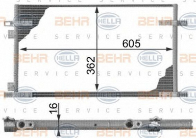 HELLA 8fc351300014 -  Конденсатор, кондиционер