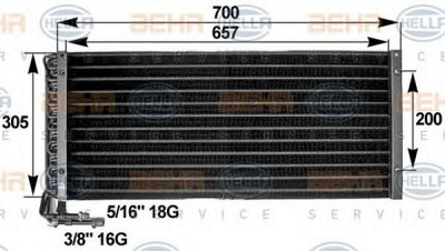HELLA 8fc351300061 -  Конденсатор, кондиционер