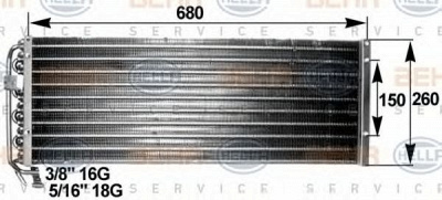 HELLA 8fc351300091 -  Конденсатор, кондиционер
