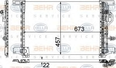HELLA 8fc351300131 -  Конденсатор, кондиционер