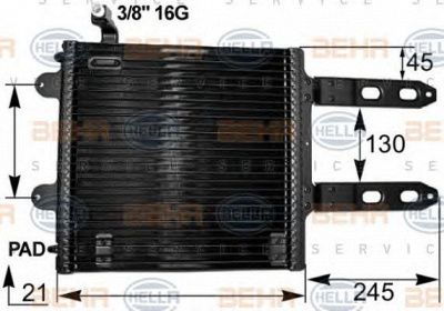 HELLA 8fc351300161 -  Конденсатор, кондиционер