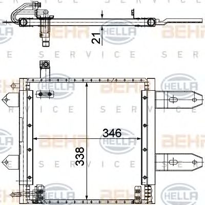 HELLA 8fc351300171 -  Конденсатор, кондиционер