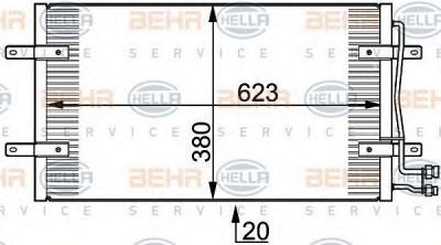 HELLA 8fc351300201 -  Конденсатор, кондиционер