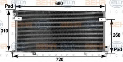 HELLA 8fc351300211 -  Конденсатор, кондиционер