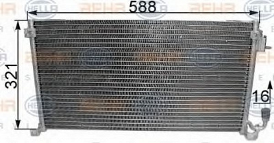 HELLA 8fc351300291 -  Конденсатор, кондиционер