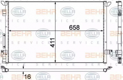 HELLA 8fc351300304 -  Конденсатор, кондиционер
