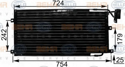 HELLA 8fc351300551 -  Конденсатор, кондиционер