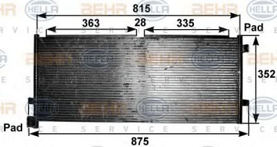 HELLA 8fc351300571 -  Конденсатор, кондиционер
