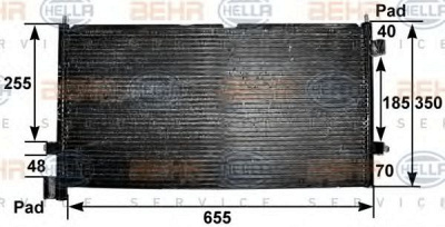 HELLA 8fc351300581 -  Конденсатор, кондиционер