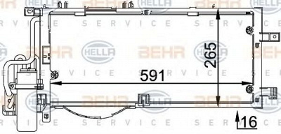 HELLA 8fc351300611 -  Конденсатор, кондиционер