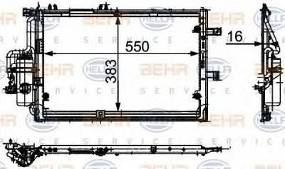 HELLA 8fc351300621 -  Конденсатор, кондиционер