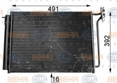 HELLA 8fc351300631 -  Конденсатор, кондиционер