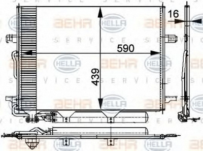 HELLA 8fc351300711 -  Конденсатор, кондиционер