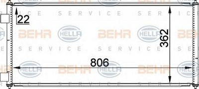 HELLA 8fc351300751 -  Конденсатор, кондиционер