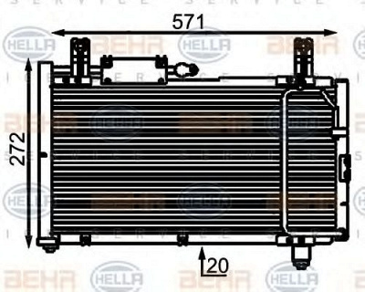 HELLA 8fc351301001 -  Конденсатор, кондиционер