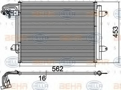 HELLA 8fc351301051 -  Конденсатор, кондиционер