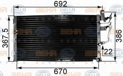 HELLA 8fc351301111 -  Конденсатор, кондиционер