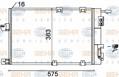 HELLA 8fc351301244 -  Конденсатор, кондиционер