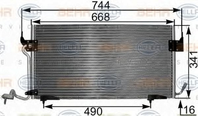 HELLA 8fc351301291 -  Конденсатор, кондиционер