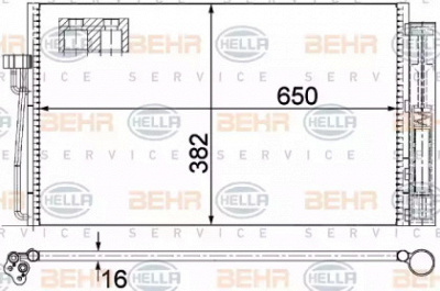 HELLA 8fc351301334 -  Конденсатор, кондиционер