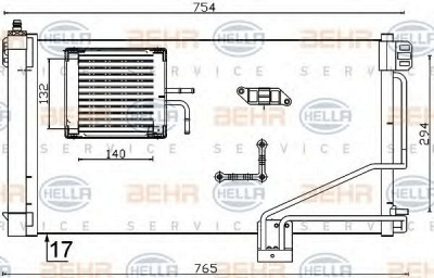 HELLA 8fc351301344 -  Конденсатор, кондиционер