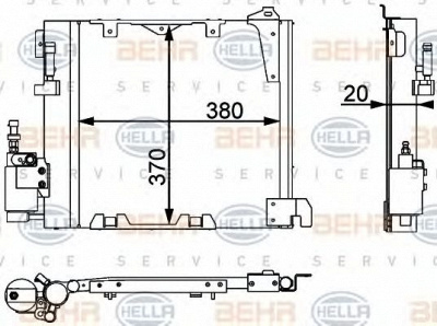 HELLA 8fc351301371 -  Конденсатор, кондиционер