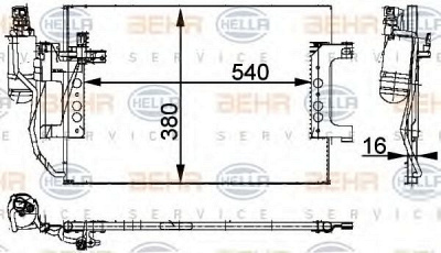 HELLA 8fc351301391 -  Конденсатор, кондиционер