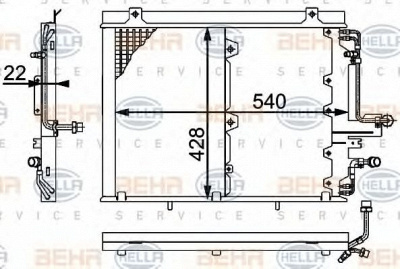 HELLA 8fc351301511 -  Конденсатор, кондиционер