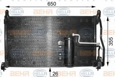 HELLA 8fc351301551 -  Конденсатор, кондиционер