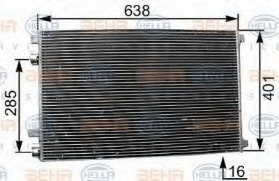 HELLA 8fc351301564 -  Конденсатор, кондиционер