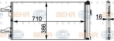 HELLA 8fc351301601 -  Конденсатор, кондиционер