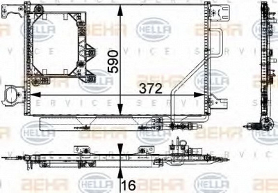 HELLA 8fc351301621 -  Конденсатор, кондиционер