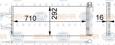 HELLA 8fc351301661 -  Конденсатор, кондиционер