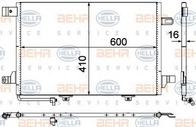 HELLA 8fc351301674 -  Конденсатор, кондиционер