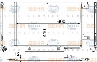 HELLA 8fc351301681 -  Конденсатор, кондиционер