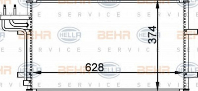 HELLA 8fc351301731 -  Конденсатор, кондиционер