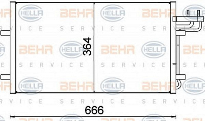 HELLA 8fc351301734 -  Конденсатор, кондиционер