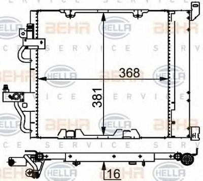 HELLA 8fc351301754 -  Конденсатор, кондиционер