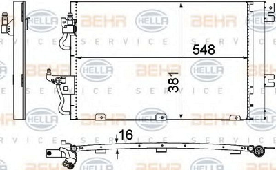 HELLA 8fc351301761 -  Конденсатор, кондиционер