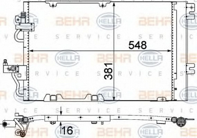 HELLA 8fc351301771 -  Конденсатор, кондиционер
