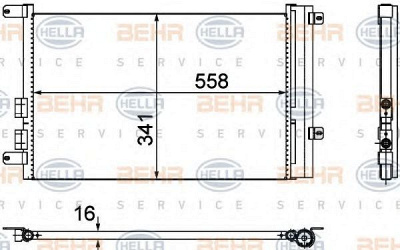 HELLA 8fc351302391 -  Конденсатор, кондиционер