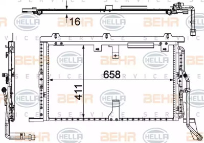 HELLA 8fc351302594 -  Конденсатор, кондиционер