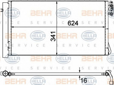 HELLA 8fc351302621 -  Конденсатор, кондиционер