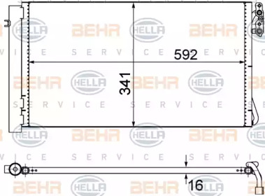 HELLA 8fc351302624 -  Конденсатор, кондиционер