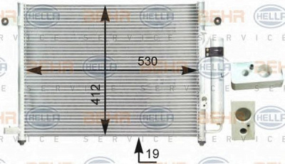 HELLA 8fc351302731 -  Конденсатор, кондиционер