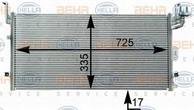 HELLA 8fc351303071 -  Конденсатор, кондиционер